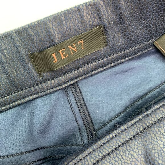 Jen7 Leggings Size 0 Blue Animal Print 7 For All Mankind Snake Texture - Picture 4 of 10